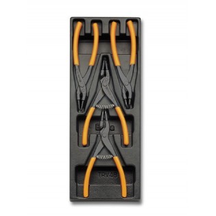 T145 - Набор плоскогубців для стопорних кілець 4 предмети